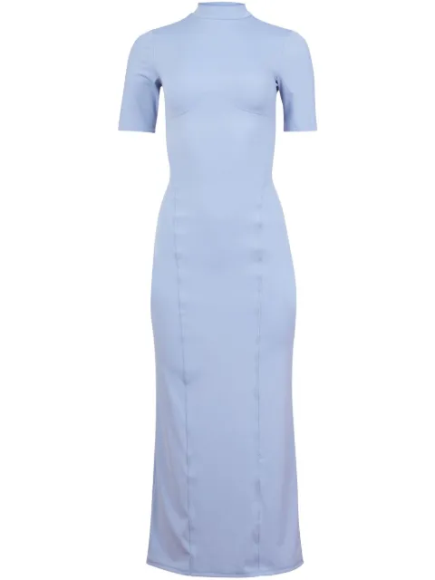 Fleur Du Mal jersey mock-neck maxi dress Blue DR06320549