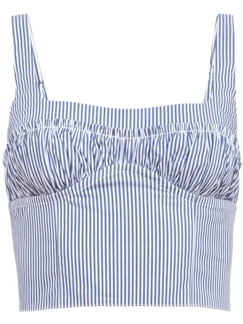 Fleur Du Mal striped top Blue TP06621019