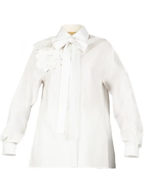 Elie Saab floral-appliqué shirt White SH075NR25PO012