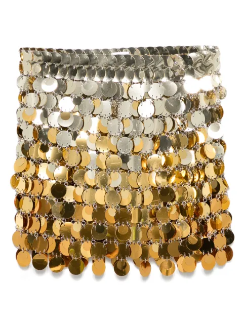 Rabanne gradient-effect mini skirt Gold 25AIJU093PS0133