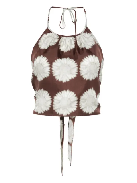 Asceno Bello crop top Brown HS25T075F04C475