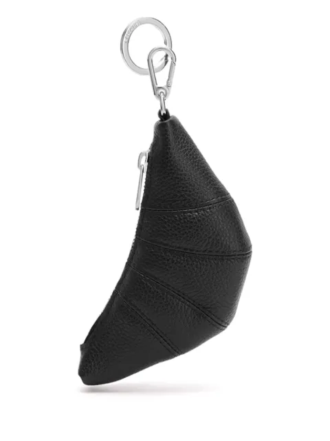 LEMAIRE mini Croissant keyring in leather Black SL0082LL0018