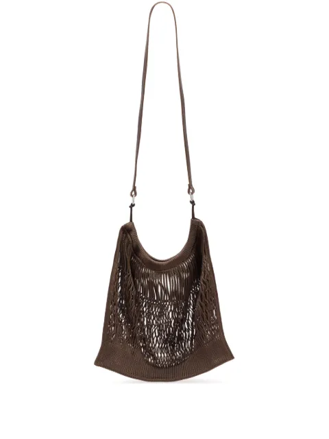 LEMAIRE large crossbody Filt net shopping bag Brown BG0075LF1269