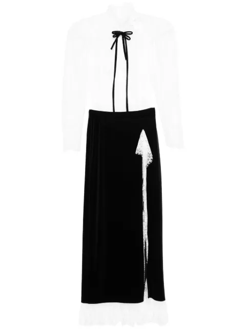 Ana Radu velvet maxi skirt and body set Black 43823