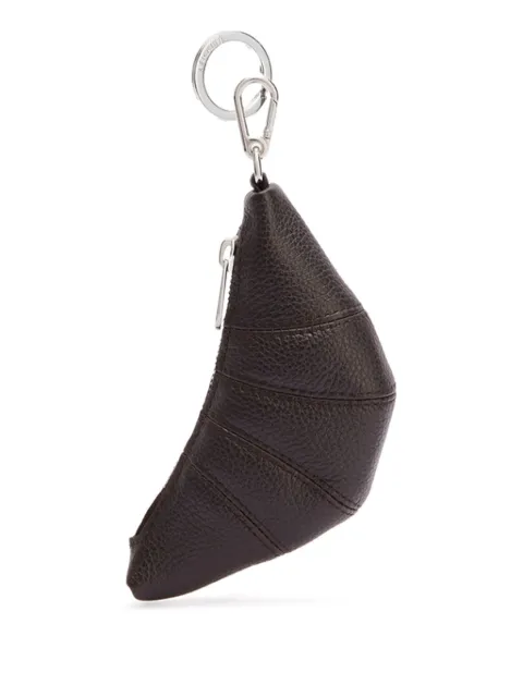 LEMAIRE mini Croissant keyring in leather Brown SL0082LL0018