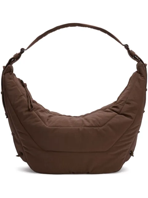 LEMAIRE large soft Game bag in nylon canvas Brown BG0105LF1330