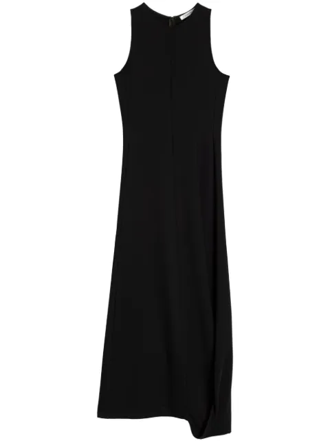 LEMAIRE twisted-hem midi dress Black DR1106LJ1034