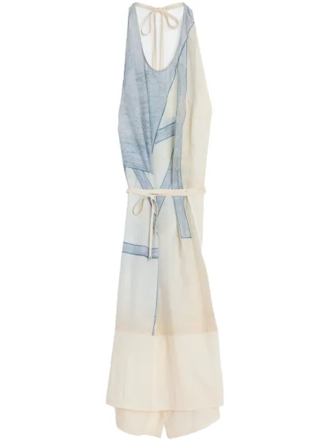 LEMAIRE x Philippe Weisbecker Apron midi dress White DR1103LF1414