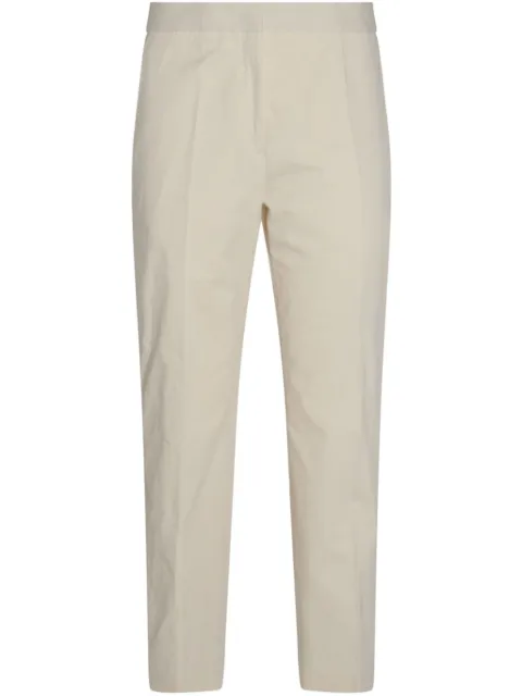 Jil Sander tapered cotton trousers Neutrals J01KA0181J45286