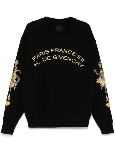 Givenchy logo-embroidered sweatshirt Black BMJ0LCGYPW