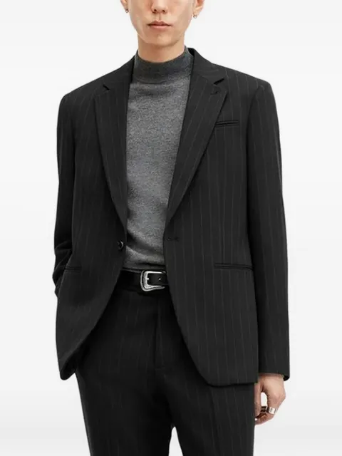 AllSaints Heddon pinstripe single-breasted blazer Black US5063320312708