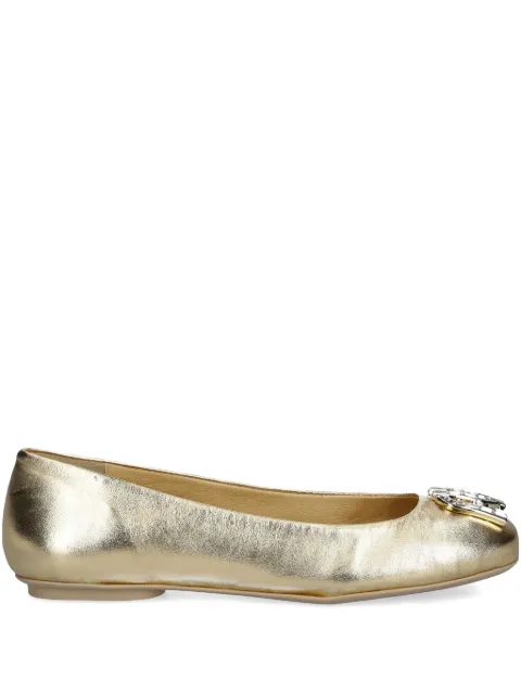 Furla leather ballerina shoes Gold YJ02BAL5R0000