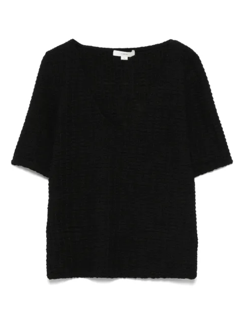 Vince cotton-blend T-shirt Black V040684529