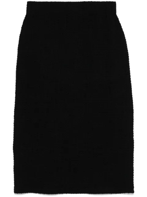Vince smocked midi skirt Black V040684196
