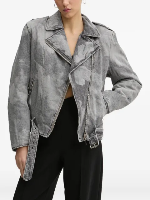 Fiorucci Angels denim biker jacket Grey U01FMDJA177DN03DN07