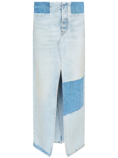 MM6 Maison Margiela patchwork denim skirt Blue S62MI0032M30018