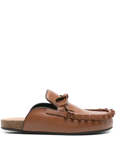 JW Anderson bow-detail slippers Brown LF0069LA0323