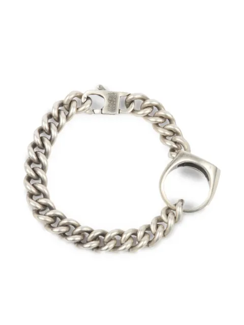 MM6 Maison Margiela signet ring-charm chain bracelet Silver SM7UY0088P7356