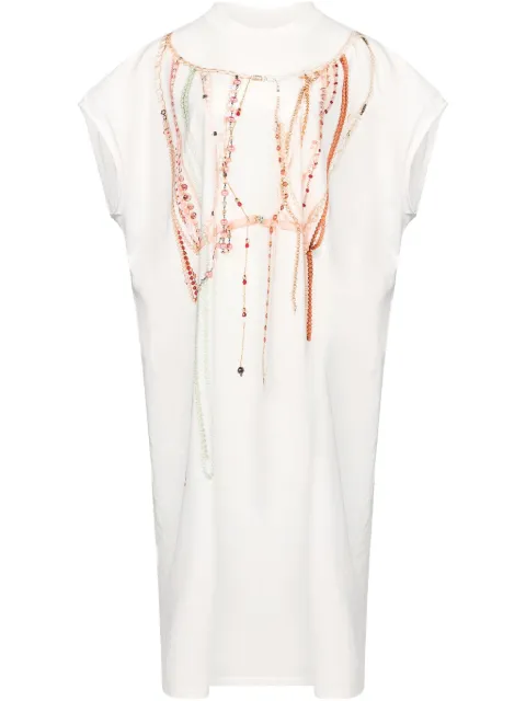 MM6 Maison Margiela bead detailing maxi dress White S62DG0049M20118
