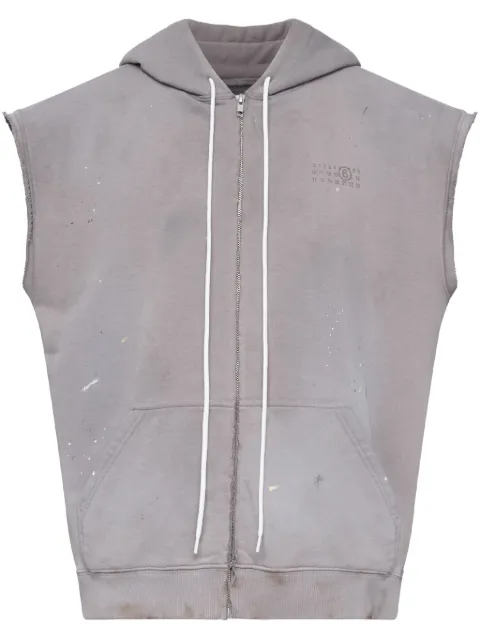 MM6 Maison Margiela Numbers-motif hoodie Grey SH2HG0005M25013