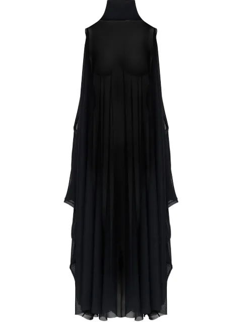 MM6 Maison Margiela semi sheer maxi dress Black S62DG0043S24423