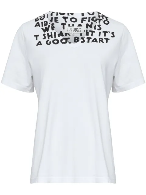 MM6 Maison Margiela graphic t-shirt White S62GD0203M20108