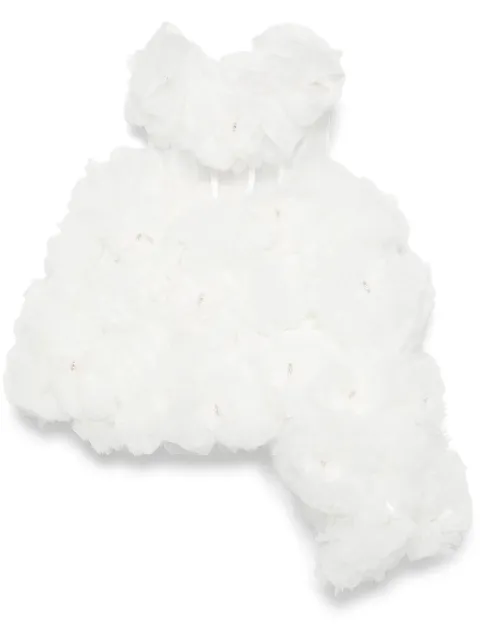Loulou floral-appliqué mini dress White LOURTW0024056