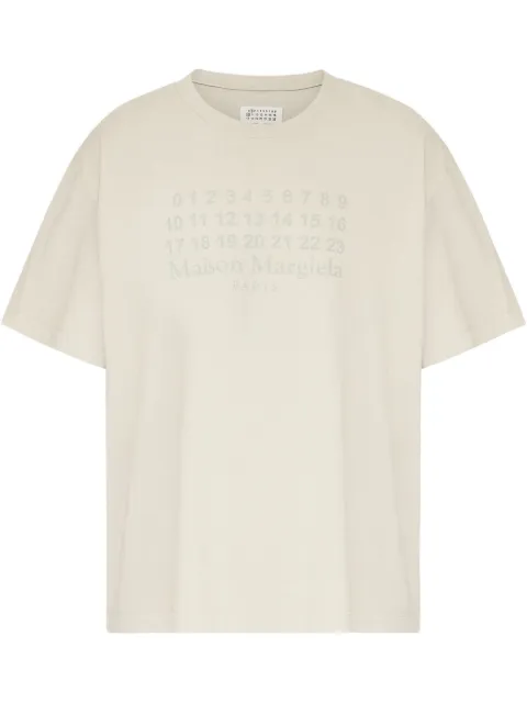 Maison Margiela logo-print T-shirt Neutrals S50GC0716S24567