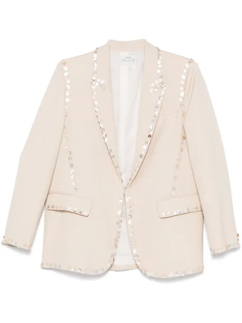 Forte Forte button-embellished blazer Neutrals 13529BISMYJACKET