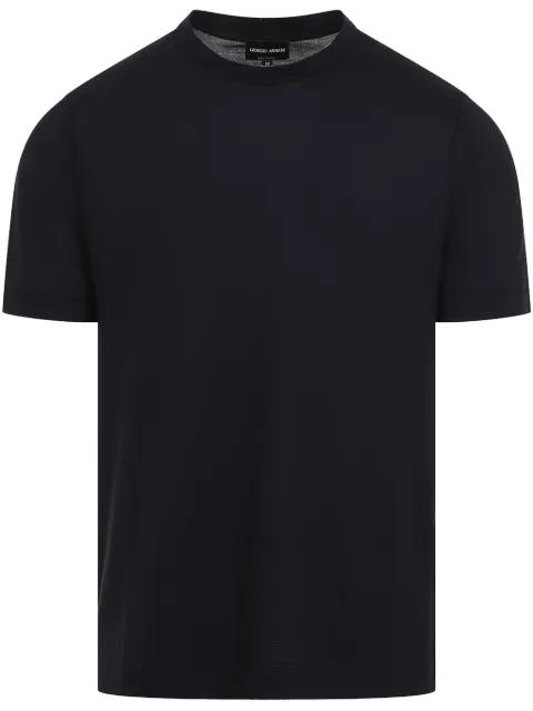 Giorgio Armani wool T-shirt Blue 3RSM60SJAQZ