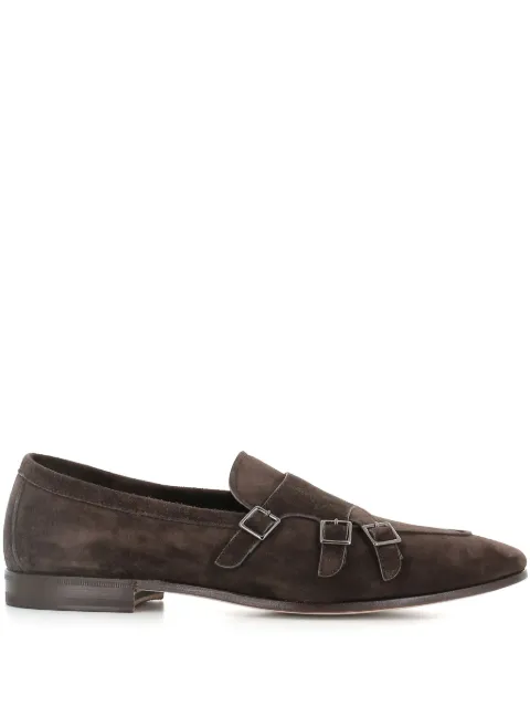 Henderson Baracco suede Monk shoes Brown 75418S2