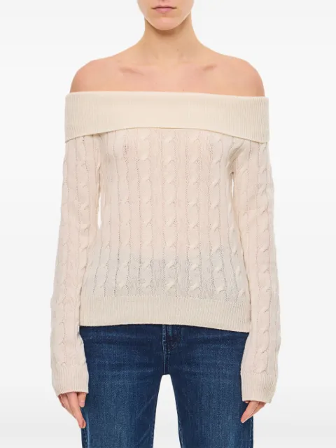 Ralph Lauren Collection off-shoulder sweater Neutrals 290966478002