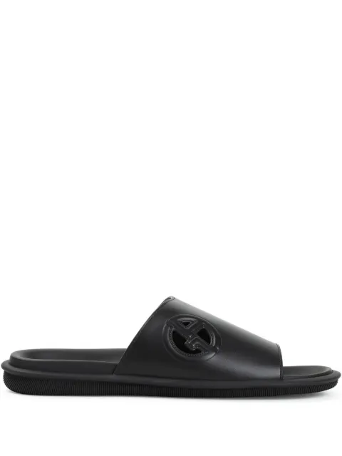 Giorgio Armani logo-embossed slides Black X2P097XF731
