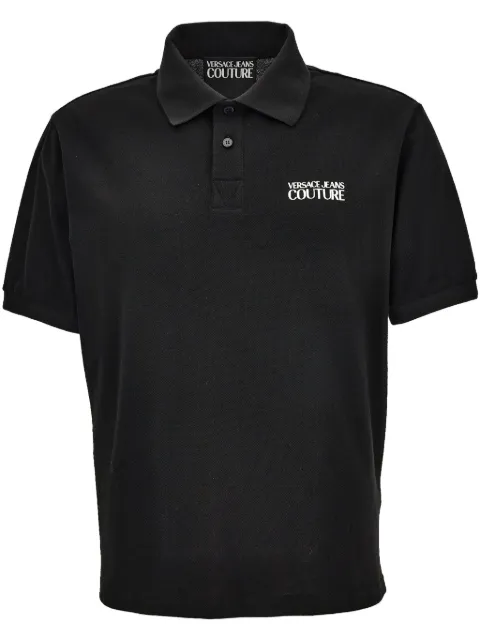 Versace Jeans Couture logo-embroidered polo shirt Black 78GAG623J0003