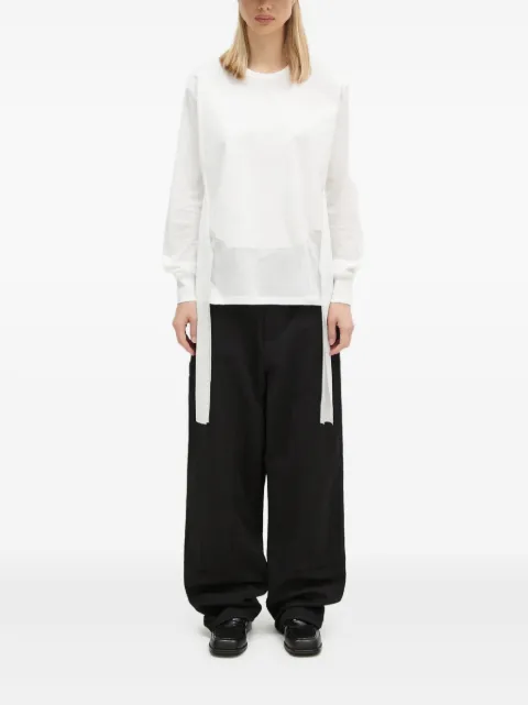 Undercover long-sleeve tie-detail blouse White UC2D1805