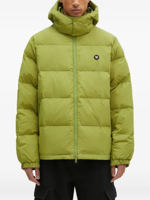 Wood Wood hooded ripstop puffer jacket Green 103251011629