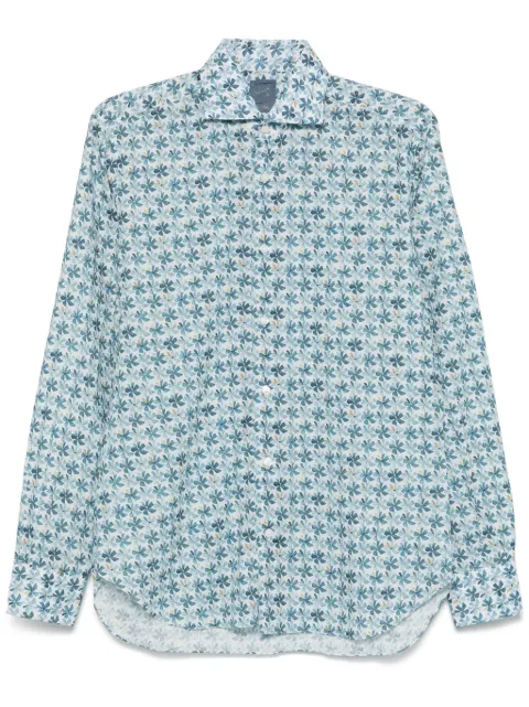 Barba floral-print shirt Blue LIU13P0147043U