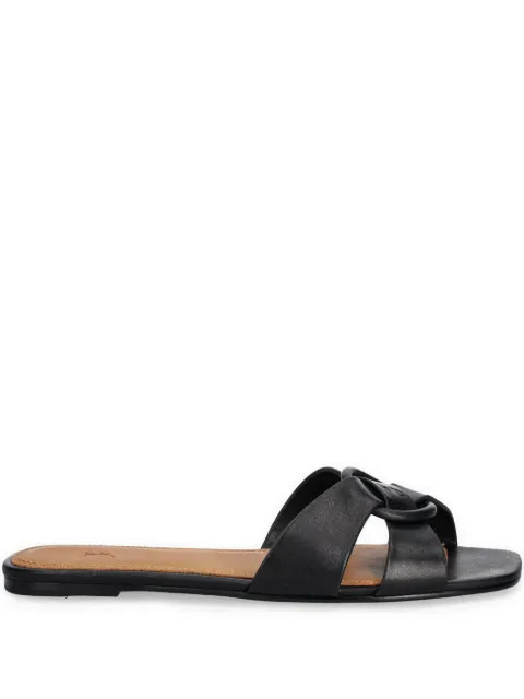 Polo Ralph Lauren O-Ring flat sandals Black 818955857002