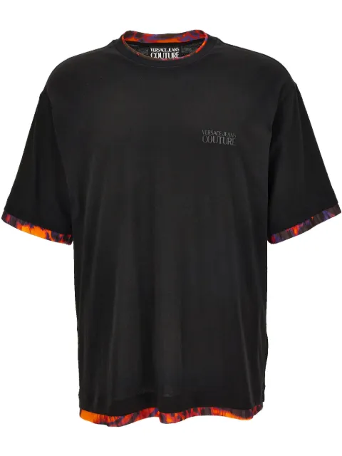 Versace Jeans Couture contrast trim t-shirt Black 78GAH6X1J0001