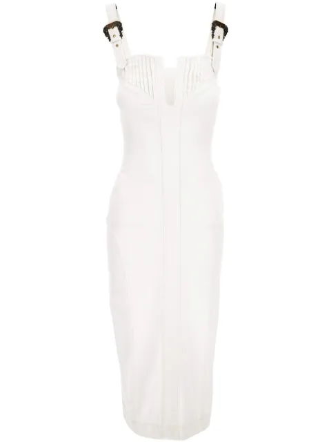 Versace Jeans Couture buckle-detail dress White 78HAO951EW015TC2
