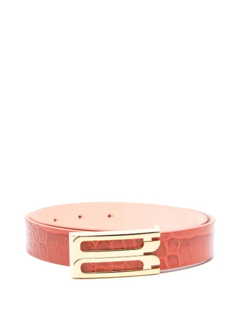 Victoria Beckham crocodile-embossed belt Red 1324ABL005786A
