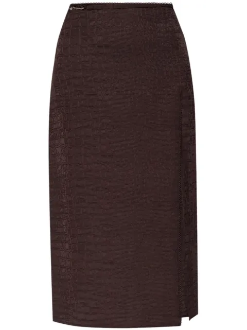 Jacquemus Notte midi skirt Brown 251SK0091713