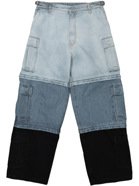 VETEMENTS Deconstructed Triple cargo trousers Blue UA66PA510N