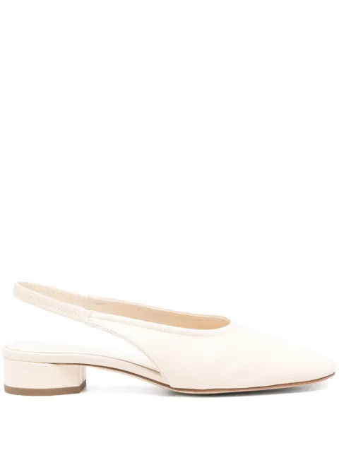 Aeyde 35mm leather slingback pumps Neutrals A11FLGLVR25RO150SS25100007