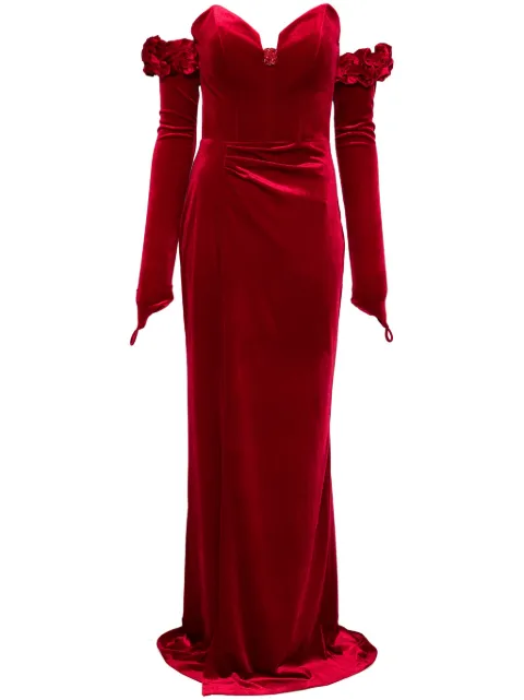 CRISTALLINI Brigitte maxi dress Red CA99