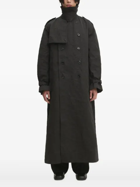 VETEMENTS double-breasted belted trench coat Black UA66CO100B
