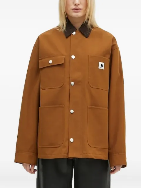 Carhartt WIP corduroy-collar pocket jacket Brown I034425