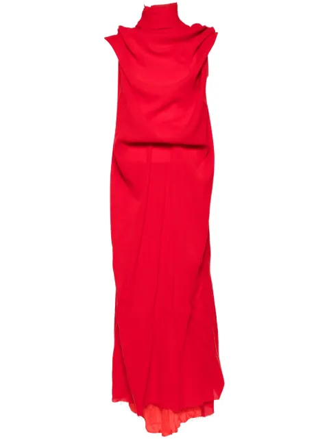 SAMUEL GUÌ YANG textured dress Red SS25SHOWDR0311
