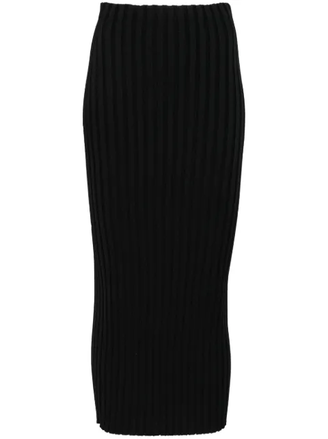 Fabiana Filippi ribbed-knit skirt Black GND265F439D655