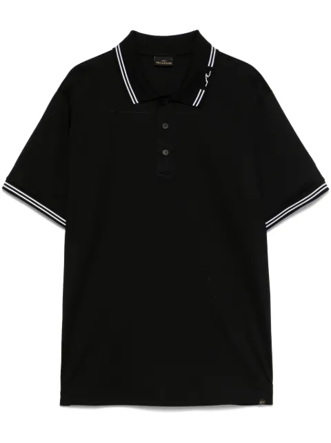 Paul & Shark stripe-trim polo shirt Black 25411288